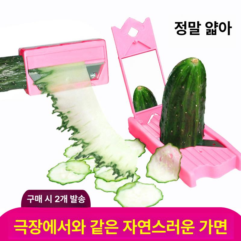 오이깎이 채칼 마사지 돌려깎기 대패 커터 주방 [가성비 세트] 필러+슬라이서 - 상세 이미지 3