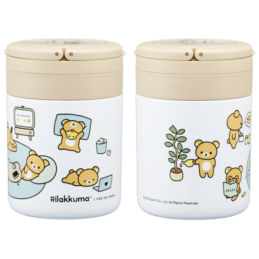 스케이터 리락쿠마 캐릭터 항균 접이식 핸들 보온 보냉 델리카포트 스프통 300ml LJFO3AG - 하카타몰