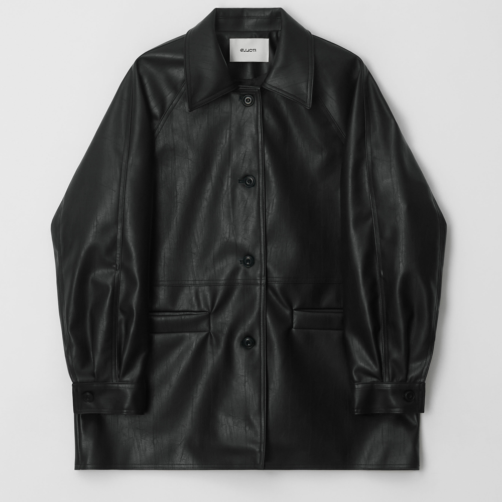 Vera Leather Half Coat_2Color - 상세 이미지 5