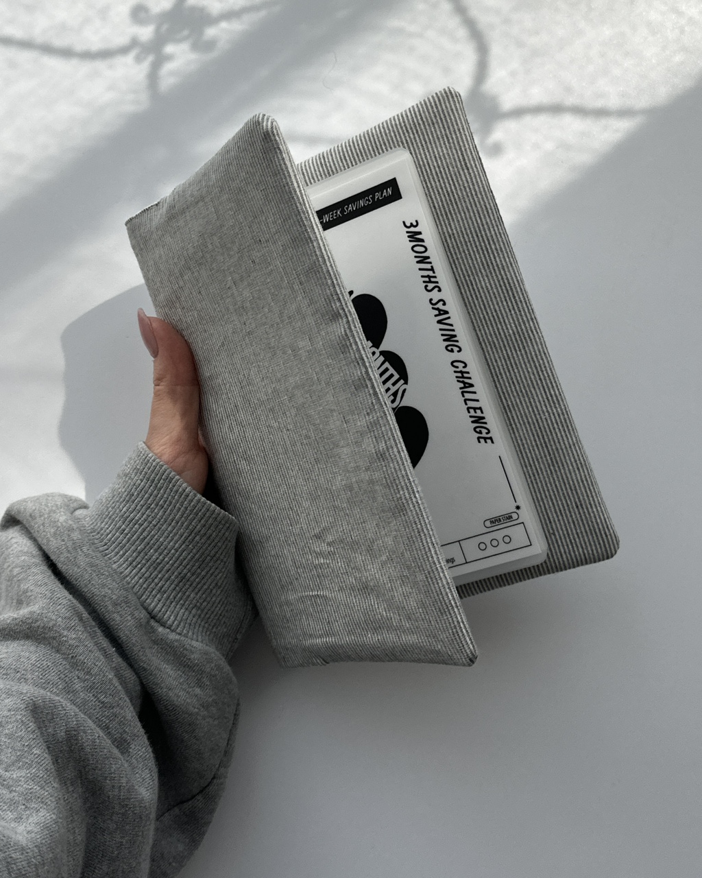 그레이 스트라이프 북커버 다이어리커버 A6