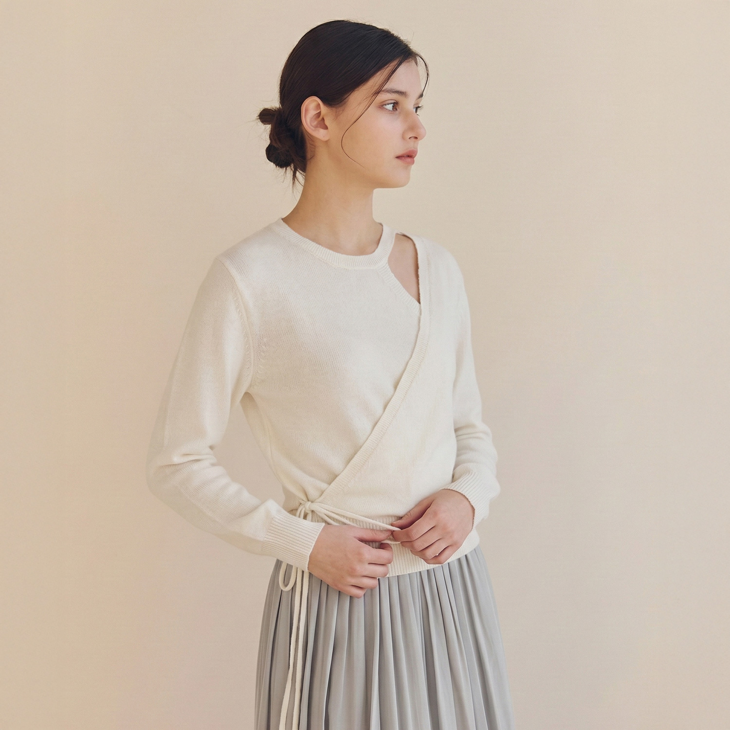 [제로스트릿][김유정 착용][6컬러] 울 블렌딩 랩 스웨터 WOOL BLENDING WRAP SWEATER