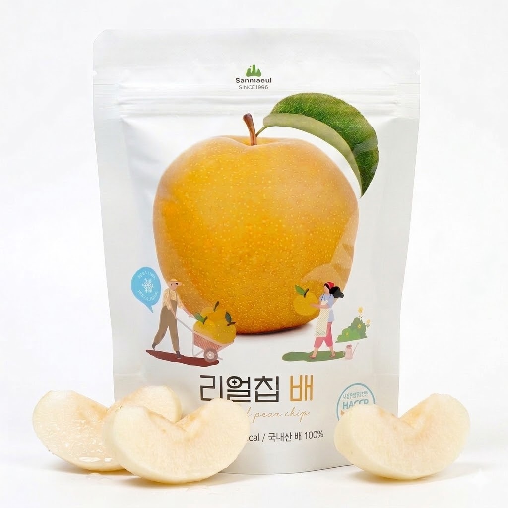[10개 구매시 1개 무료증정] 산마을 리얼칩 배 바삭한 동결건조 과일 국내산 무첨가 건강간식 아이간식 15g, 10개 - 상세 이미지 3