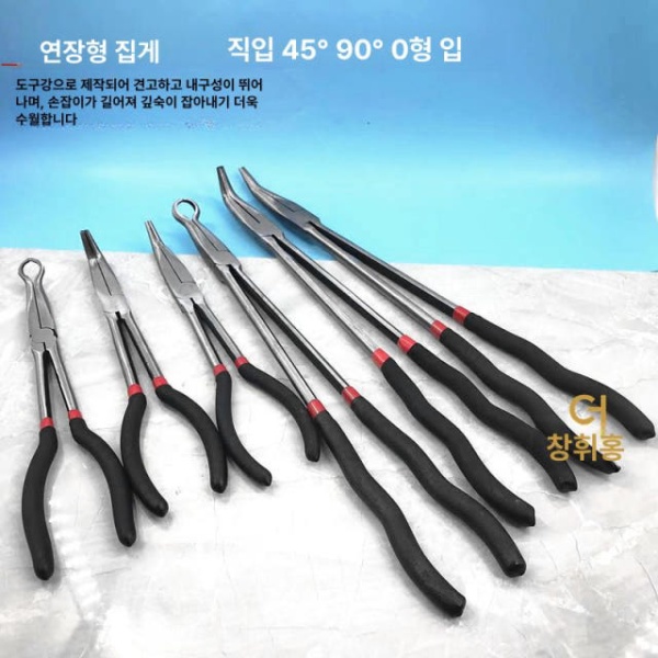 전문가용 다기능 플라이어 롱노즈 스트레이트 평집게 공예 직선형 길이 28cm 길이 28cm 직선형 - 상세 이미지 2