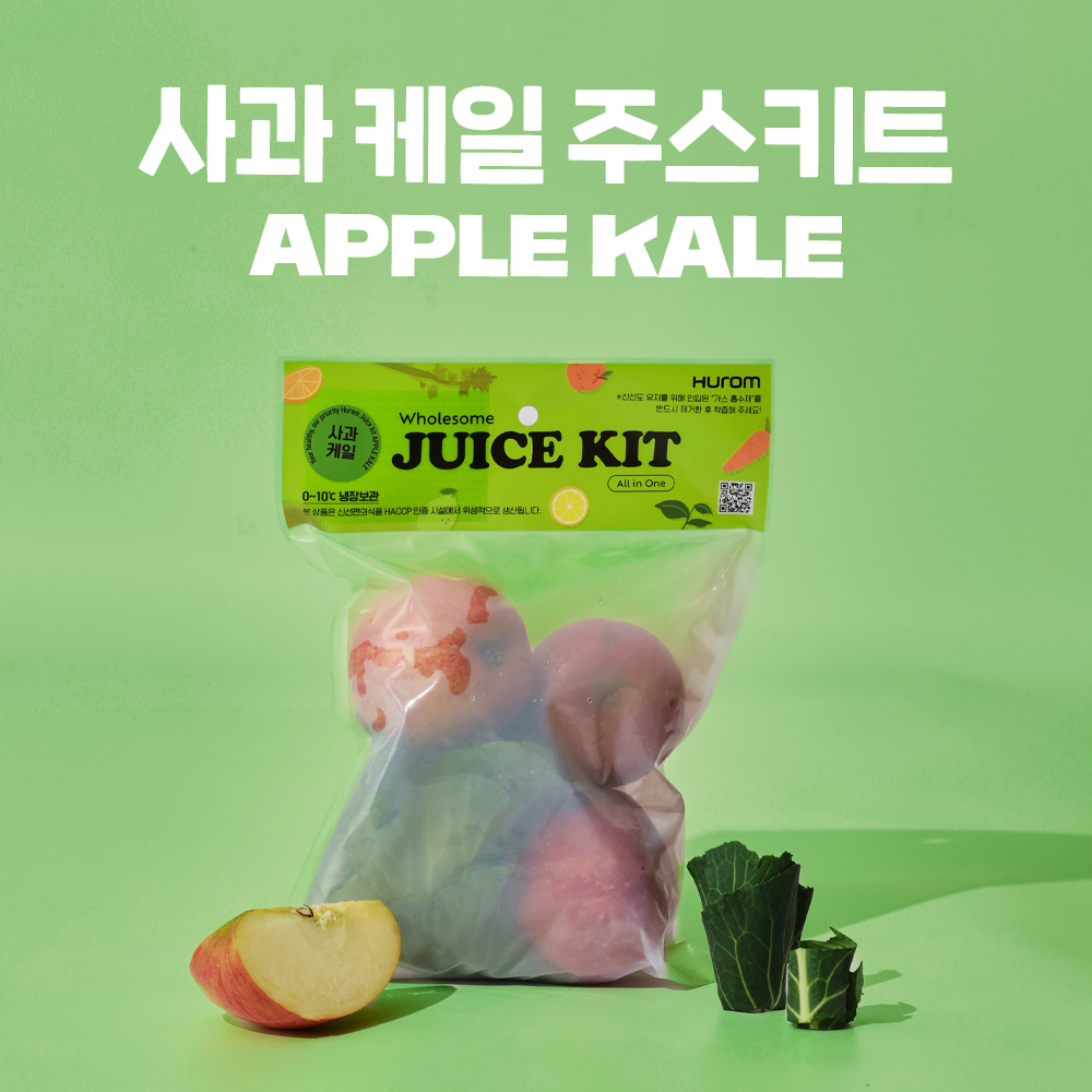 과채로움 사과케일 주스키트 사과 케일 과채 100% 착즙 500g, 5개 - 상품 이미지