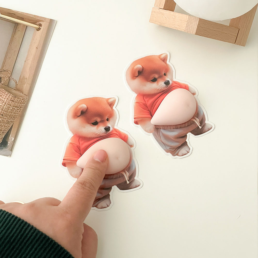 문콕방지스티커 3+2 강아지뱃살 자동차도어가드 이미지 8