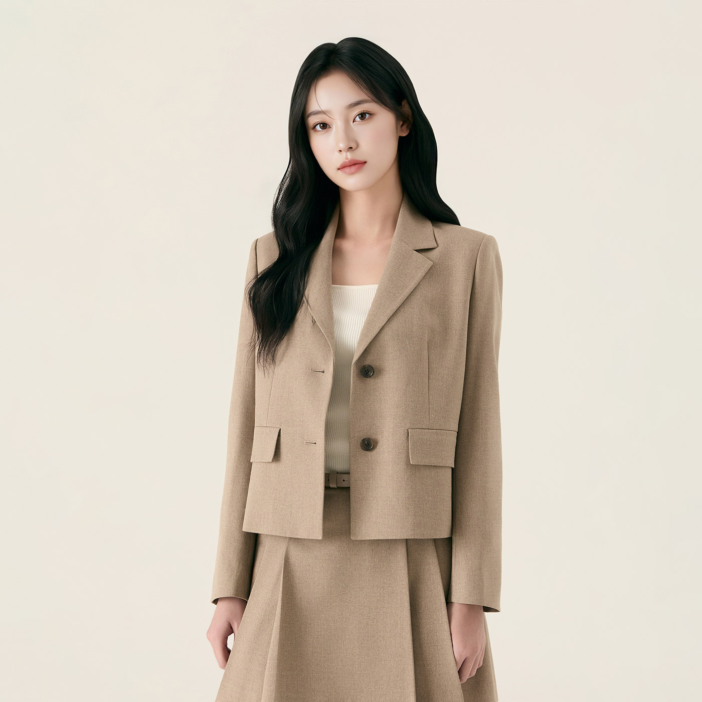 [N배송] 로엠 테일러드 숏 자켓 RMJKG23R12 이미지 4
