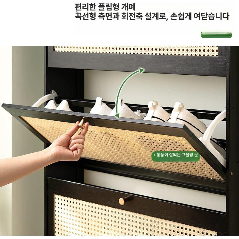 얇은신발장 슬림 틈새 수납장 공간절약 초박형 도어 공간 폭좁은 폴딩 초슬림 캐비닛 - 상세 이미지 5