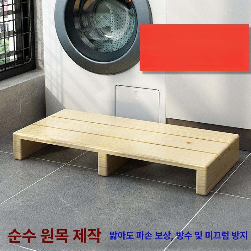 히노끼 나무발판 원목 디딤판 미끄럼방지 화장실 받침 70 카보나이즈드 30x15cm 다리지지대3개 - 상세 이미지 2