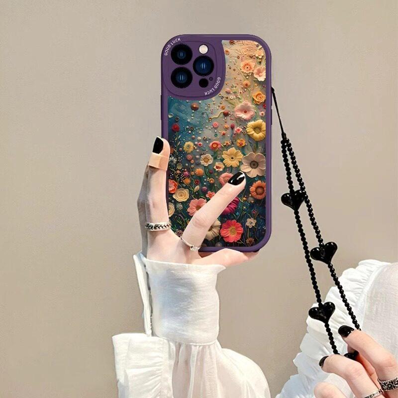아이폰17프로맥스 보호 꽃밭 플라워케이스 다크 나이트 그린 iPhone 17 Pro Max - 상세 이미지 4