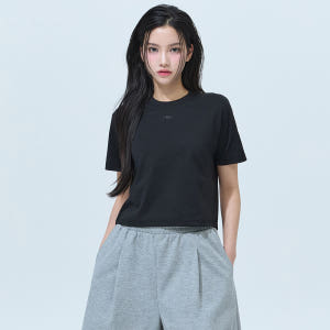 블랙몬스터핏 여성 소로나 심볼 크롭 숏슬리브 상의 반팔 티셔츠 스탠다드핏... 착용 후기 | 사이즈/핏 총정리 - 상품 이미지 1
