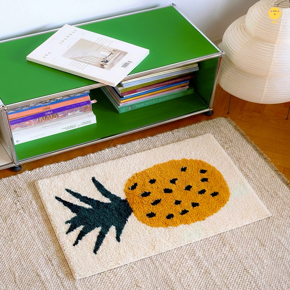 달떵 프루티 터프팅 러그 발매트 주방 침실 욕실 썬키스파인애플, 80x50cm - 상품 이미지