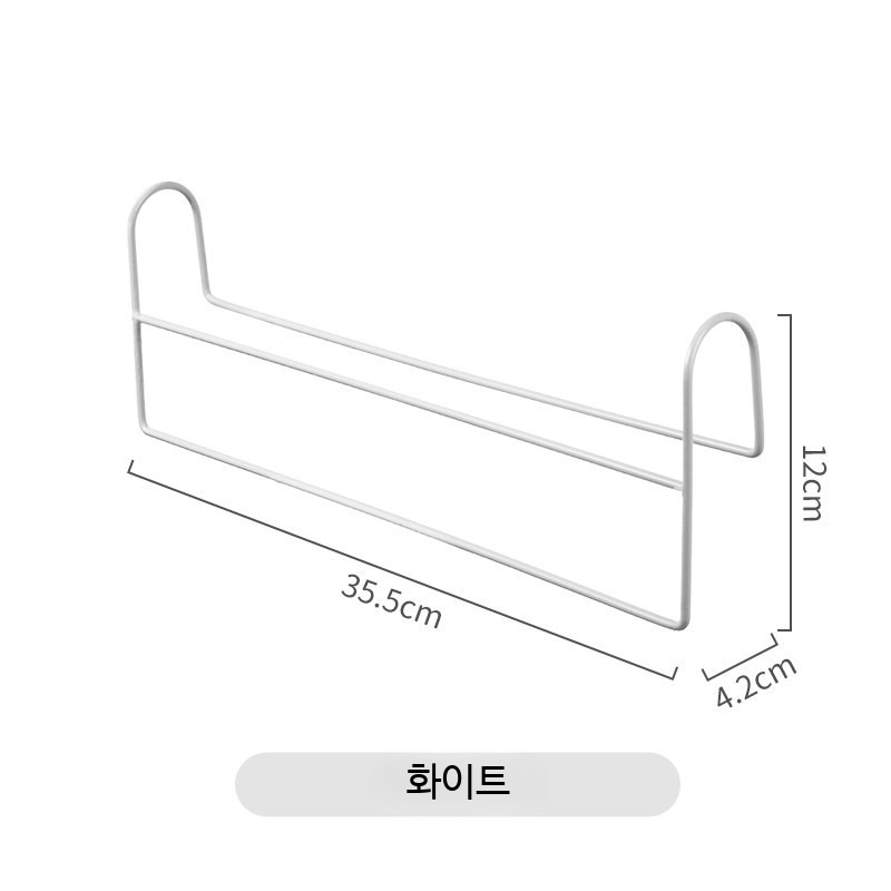 2단 스텐옷걸이정리대 원룸 좁은공간 옷장걸이대 이미지 6
