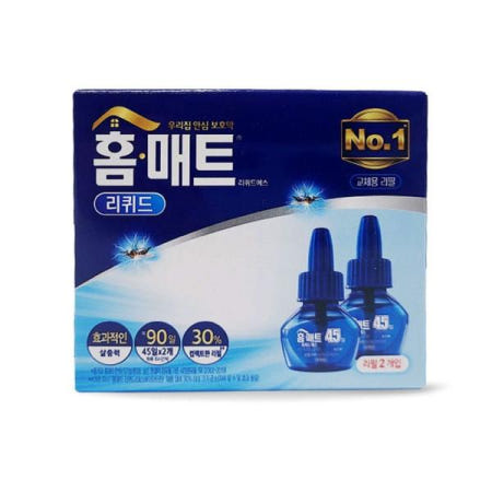 모기잡는법 홈매트 리퀴드 45일용 리필 2개입 훈증기 교체용