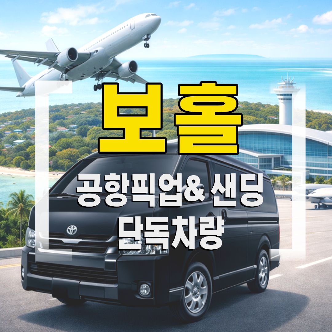 보홀 공항픽업 샌딩 단독 야간추가요금없음 팡라오공항 리조트이동 - 상품 이미지