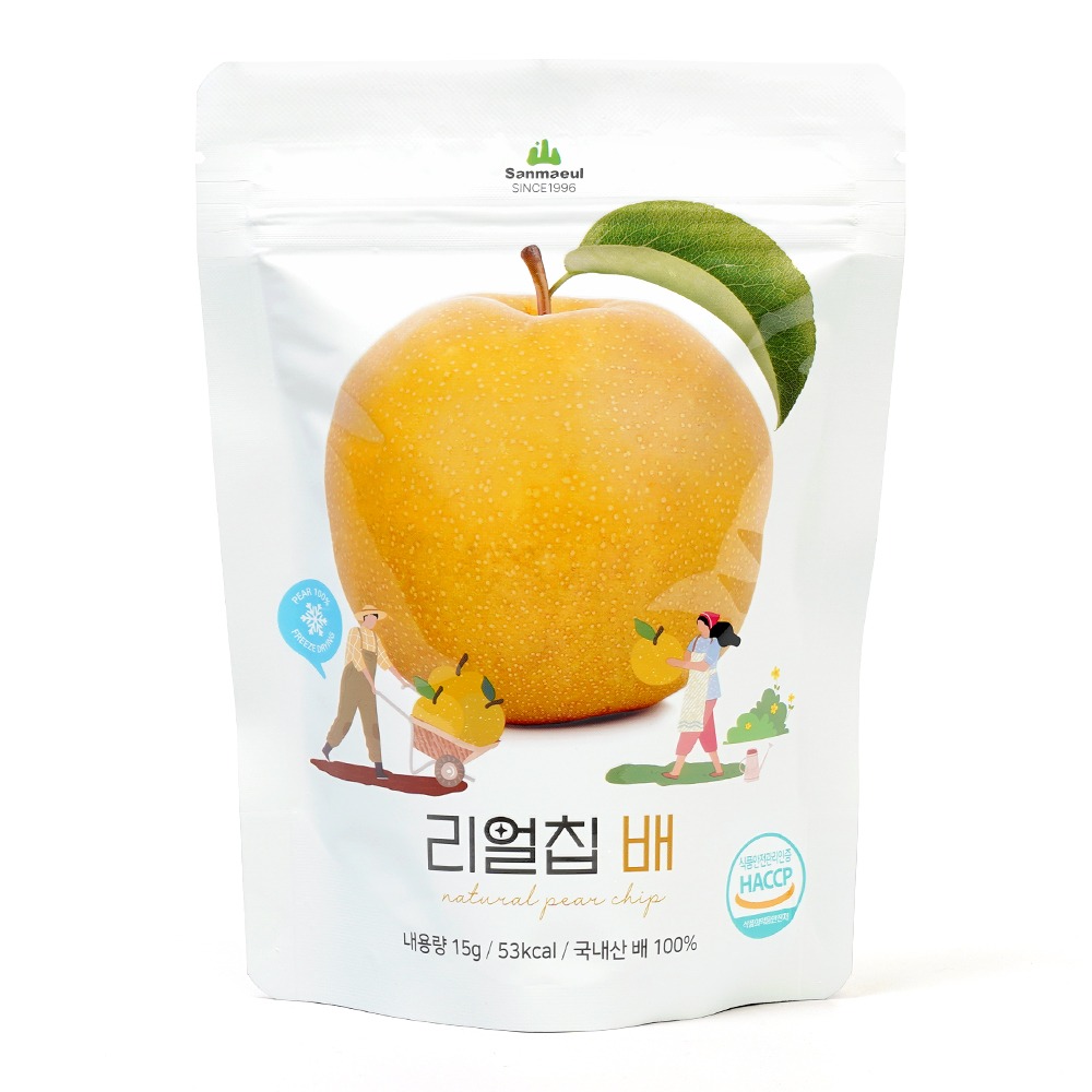 [10개 구매시 1개 무료증정] 산마을 리얼칩 배 바삭한 동결건조 과일 국내산 무첨가 건강간식 아이간식 15g, 10개 - 상세 이미지 2