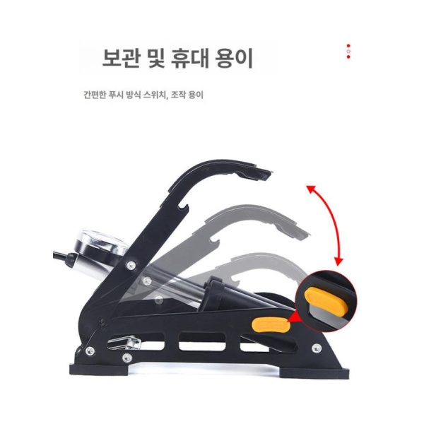 최강 튜브 밸브용 타이어 공기주입기 에어척 삽입형 금속 크로스빔 고압 단일 원터치 접이식 전기차 저압 단일 볼 전용 - 상세 이미지 5