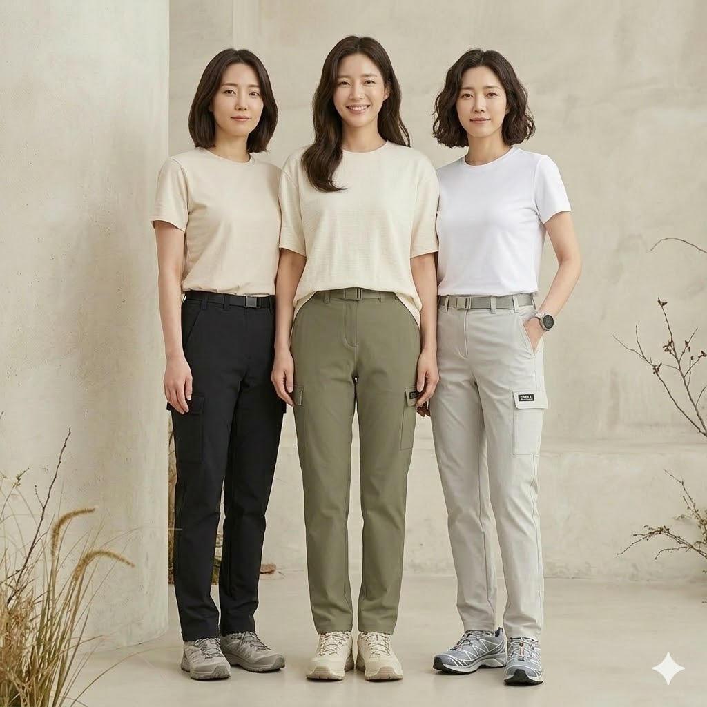 네파 여성 봄 아웃도어 일자핏 카고 등산 바지 - 상세 이미지 5