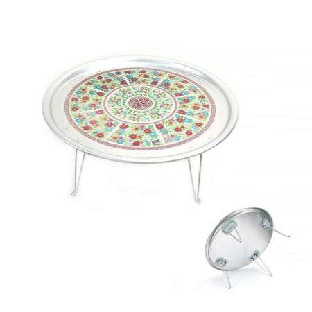 키오 양은밥상 접이식 양은 시골밥상 왕대(1~2인용)