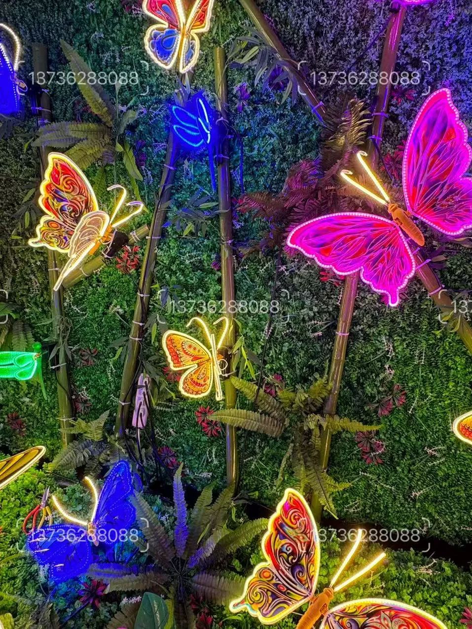 LED 나비 야외 조명 움직이는 장식 60cm 12V 레드 버터플라이 12V 32cm 정적 벽걸이형 - 상세 이미지 2