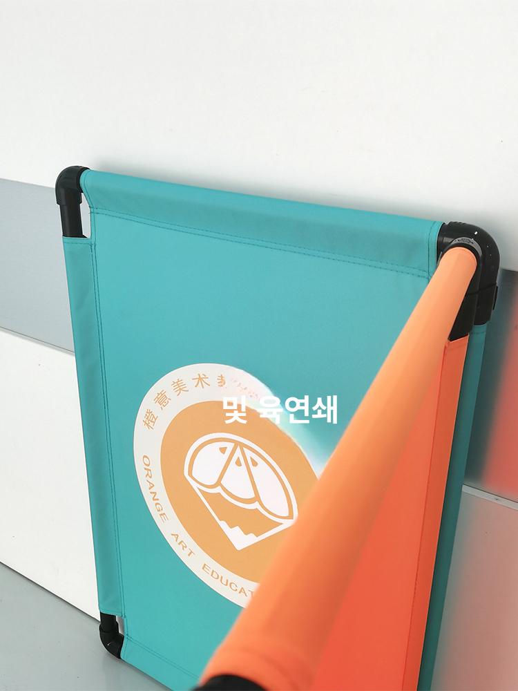 이동식 접이식 투명 안전가드 펜스 호텔 공사 현장 격리 울타리 플로럴블루 인쇄 없음 - 상세 이미지 3