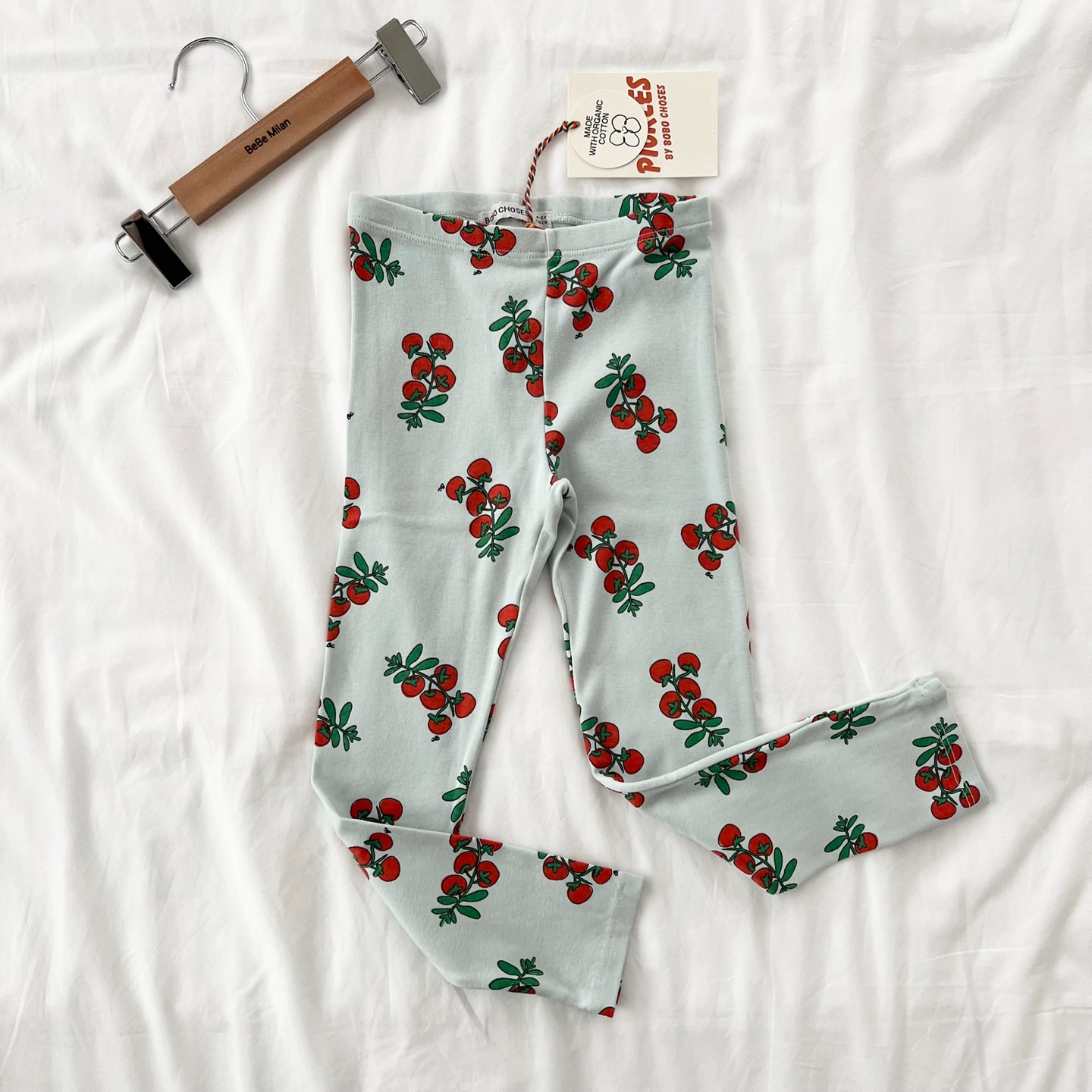 26SS 보보쇼즈 키즈 Juicy Tomato 올오버 레깅스 라이트블루 B126AC082 - 상품 이미지