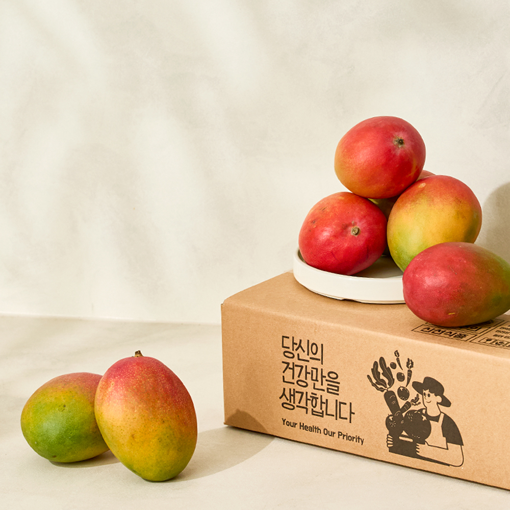 항공직송 프리미엄 고당도 페루 브라질 애플망고 4-6과, 2kg, 1개 - 상세 이미지 2