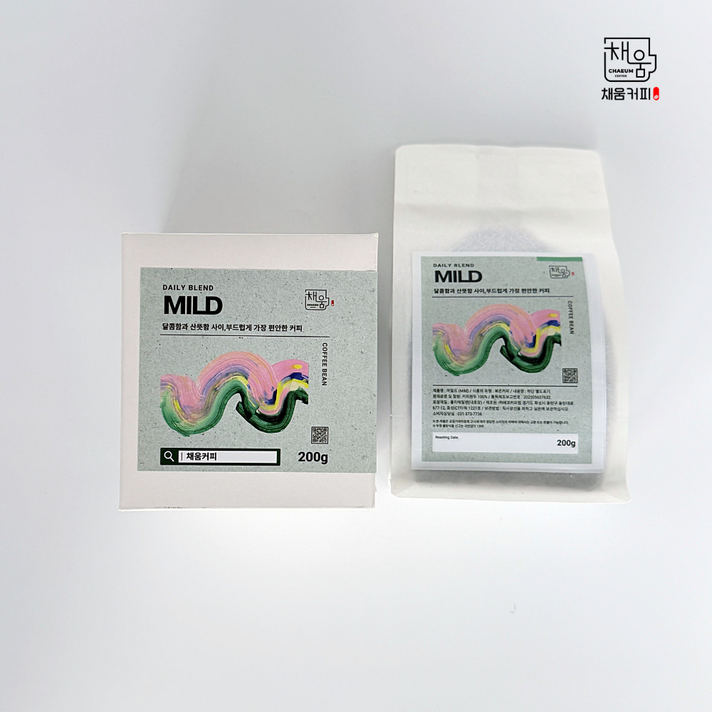 채움커피 산미있는 부드러운 마일드블렌드 홀빈원두 200g, 1개 - 상세 이미지 2