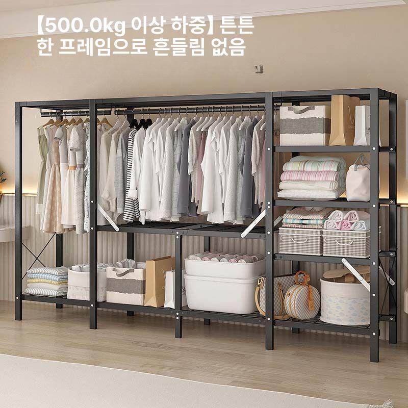 대형 조립식 옷장 접이식 수납장 휴게실 기숙사 이동식 행거 이불장 - 상세 이미지 3