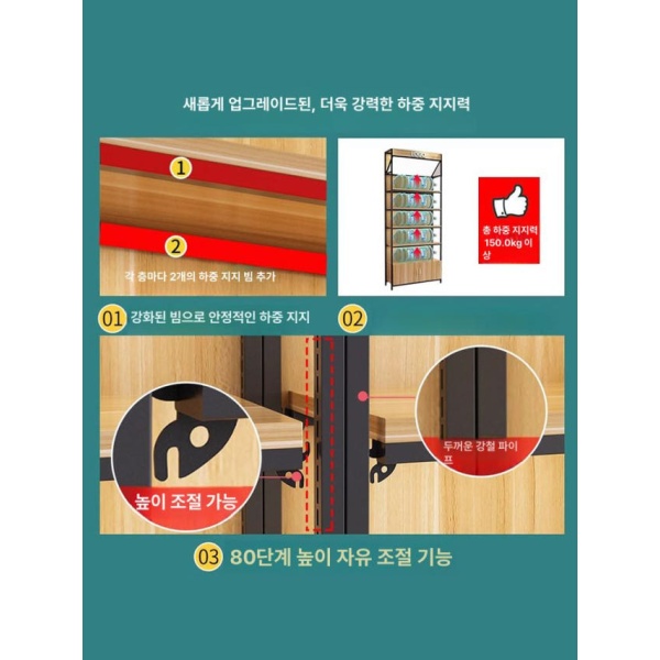 프리미엄 휴대폰 매장용 실내 폰케이스 캐비닛 디스플레이 5단 60 30x230cm 캐비닛 5단 60 30x230cm - 상세 이미지 4