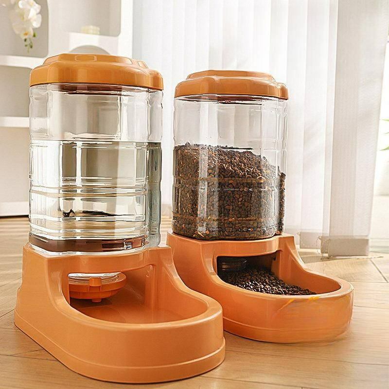 대형견 자동 급수기 9L 식수대 고양이 9.4L 자동 급식기 바이브런트 오렌지 - 상품 이미지