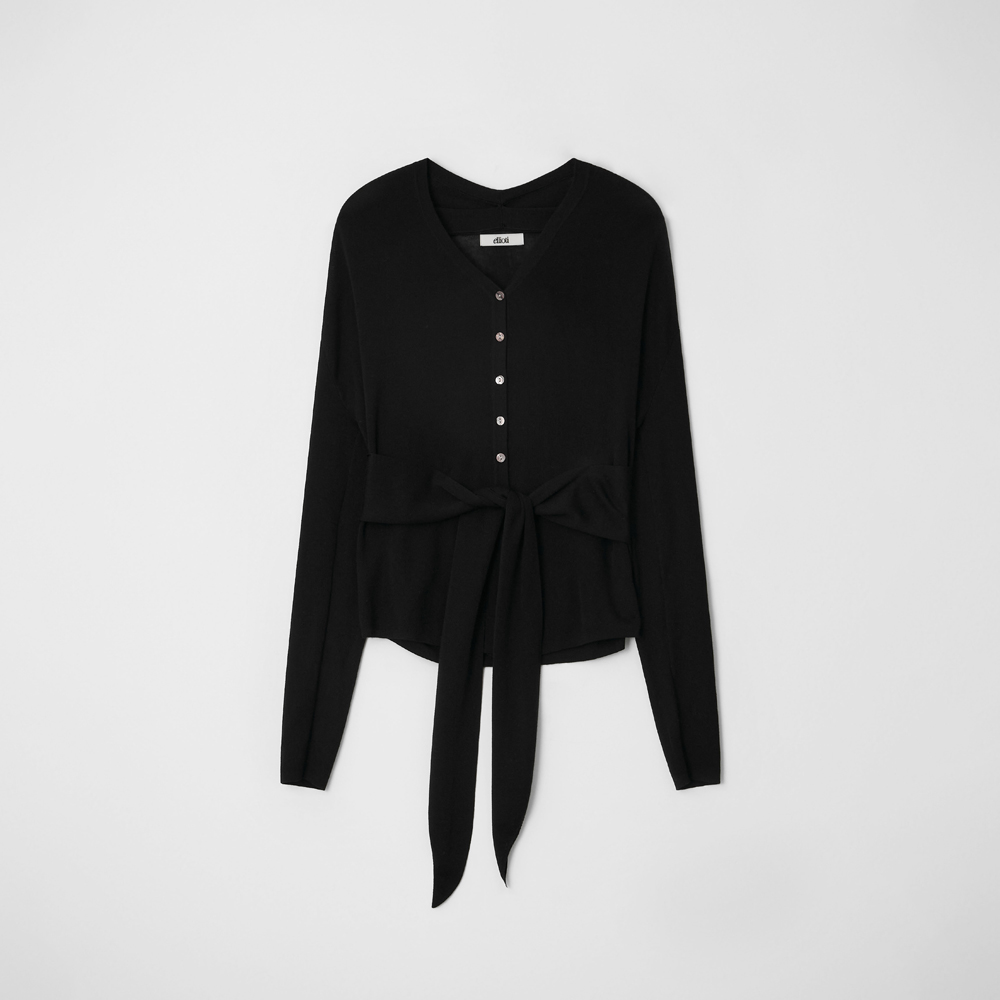 Serena Wrap Button Cardigan_3Color - 상세 이미지 4