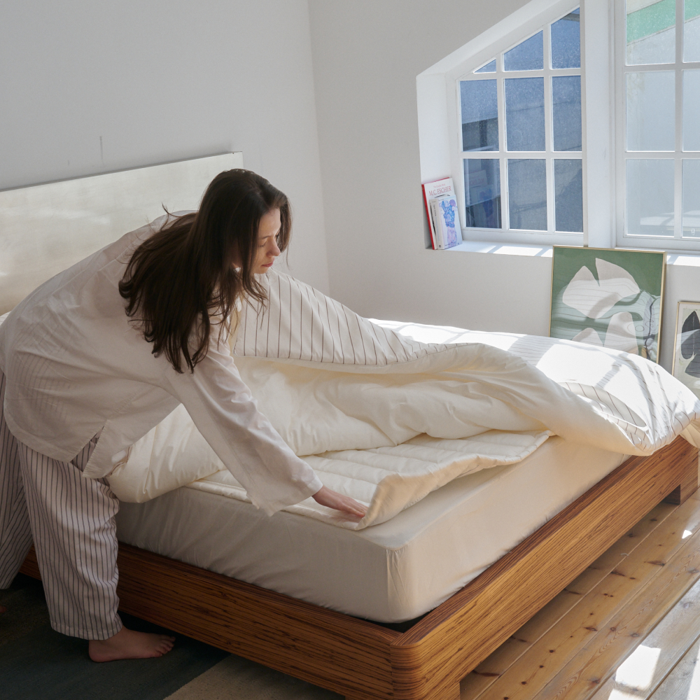 알러지케어 NEW 필굿 컴포트웰 플러스 사계절 차렵이불 크림화이트패턴, SS (이불단품)