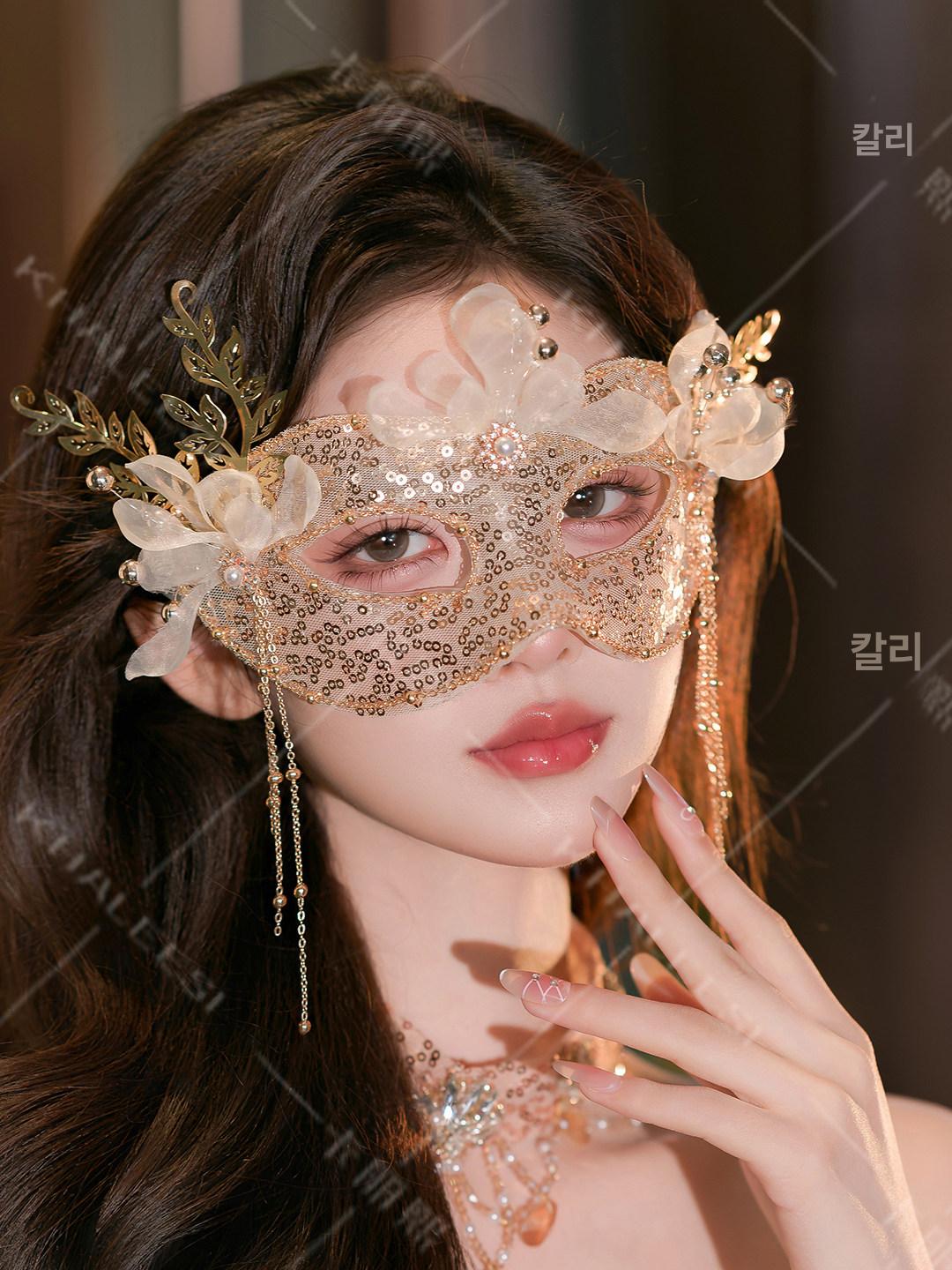 반가면 스팽글 마스크 무도회 나비컴퓨터 무비(프리사이즈) - 상세 이미지 3