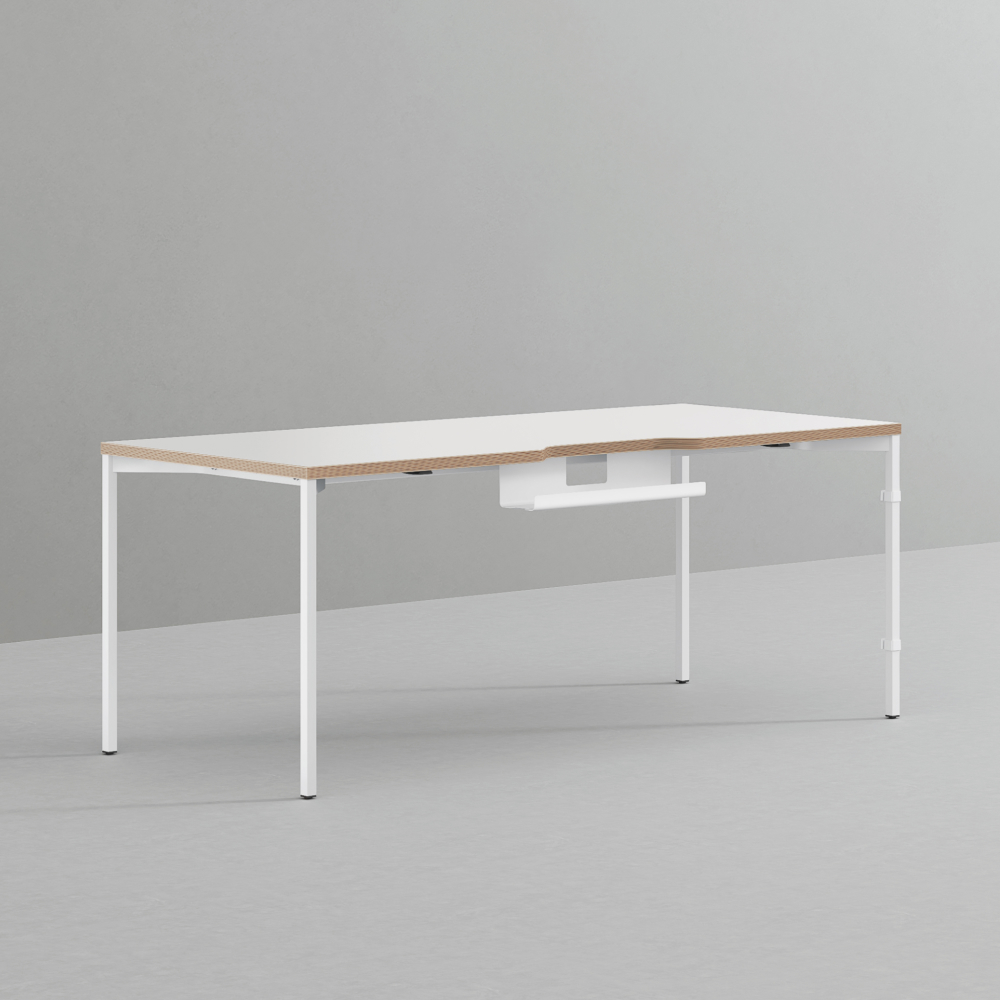 데스커 컴퓨터 책상 2.0 1600x800mm, 화이트 - 상품 이미지