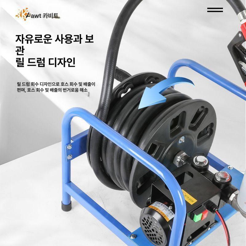 연료 경유 펌프 공업용 농기구 주유기 이송 12V KWT-24V/550W 방폭 호스 - 상세 이미지 3