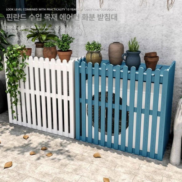 최적화 에어컨 실외기 커버 열차단 절전커버 야외용 바람막이 수직형 105 x 45x95 더스티 블루 대형 수직형 85 x 35x84 카보나이즈드 대형 - 상품 이미지