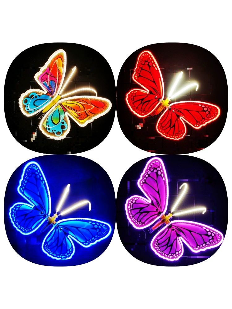 LED 나비 야외 조명 움직이는 장식 60cm 12V 레드 버터플라이 12V 32cm 정적 벽걸이형 - 상세 이미지 5
