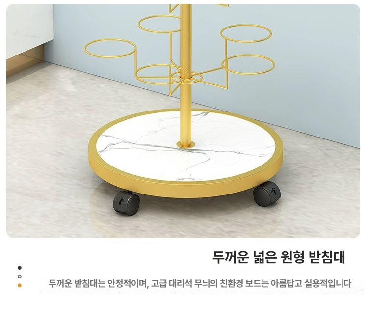 진열대 모자 걸이대 매장용 15개 135cm 흰색 행거 3단 나노골드 15개 높이 135 - 상세 이미지 4