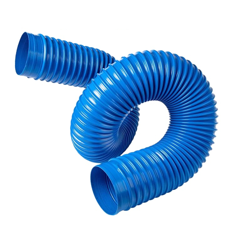 투명 PVC 호스 배관 자바라 덕트 파이프 M 배기 블루 내경 40mm - 상품 이미지