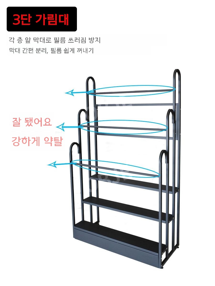 포장지거치대 차량 래핑 썬팅 필름 랙 홀더 꽃집 공방 원단 걸이 행거 이미지 7