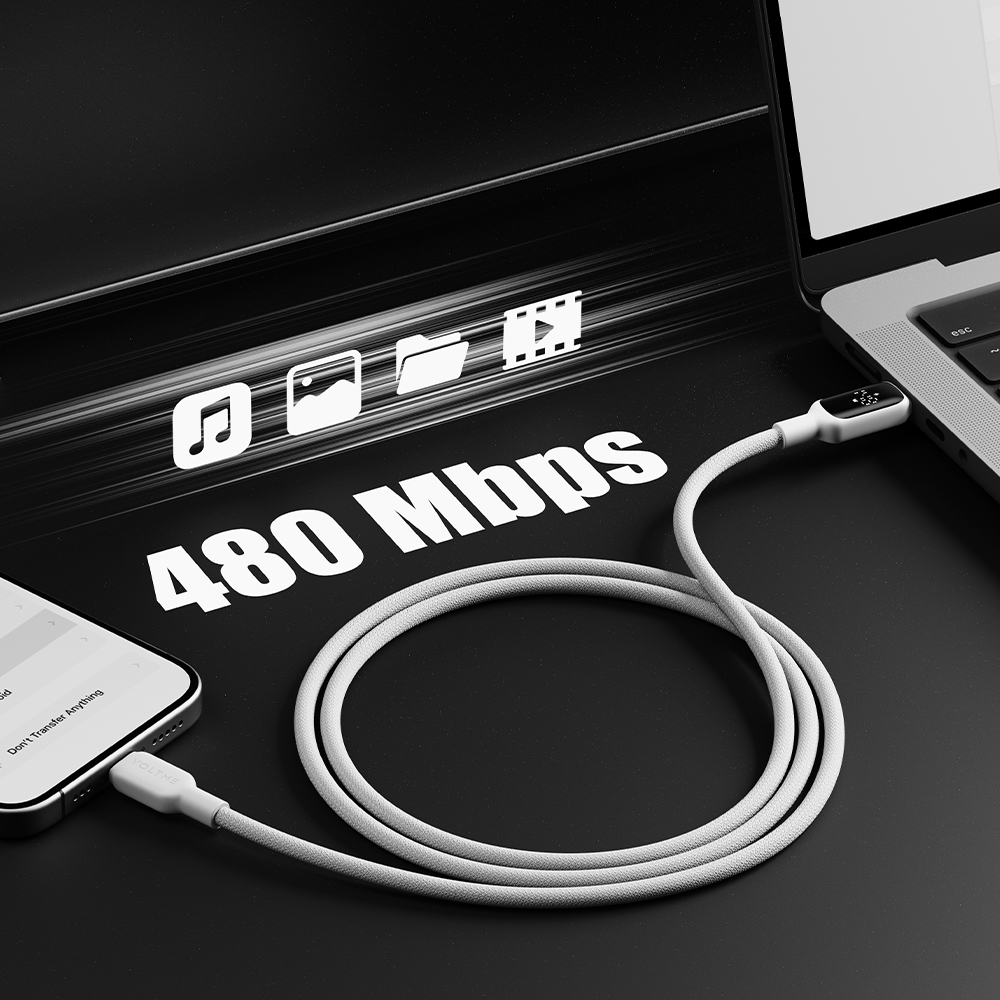 볼트미 Vizo 디스플레이 140W PD3.1 C타입 초고속 충전케이블 화이트, 1개, 2m - 상세 이미지 3