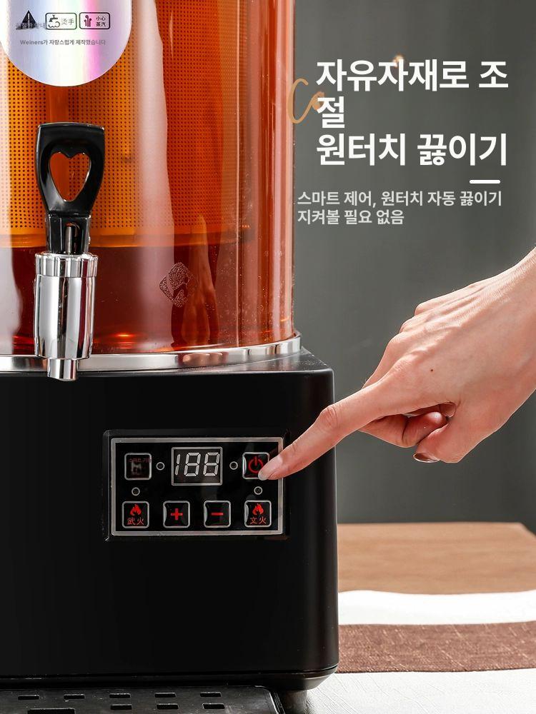 대용량 약탕기 업소용 전기 끓이는 기계 차 포트 중탕기 10L 블랙 베이스 - 상세 이미지 3