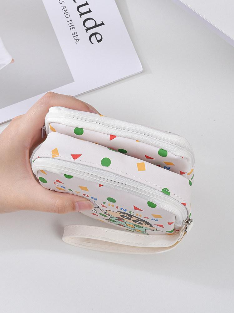 짱구 소품 수납 파우치 가방 휴대용 화장품 잡화 생리대 보관 산리오 짱구 손목 스트랩 없음 - 상세 이미지 4