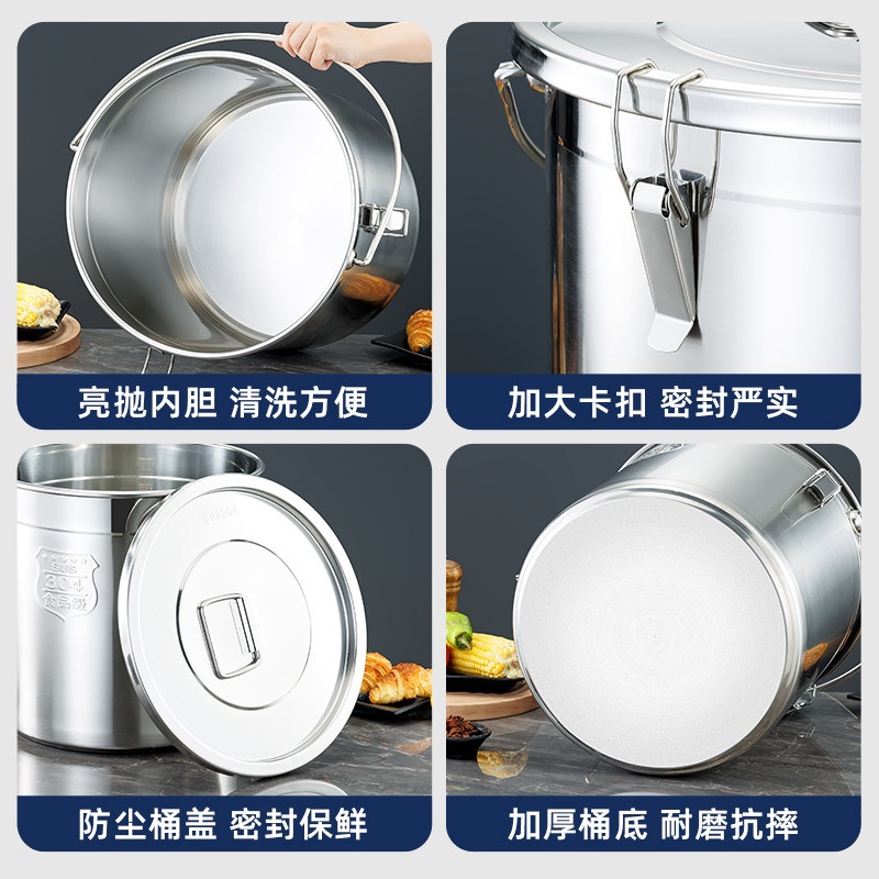 업소용 스텐 곰솥 사골 냄비 밸브 양은 양동이 찜 가공 대용량 위생통 육수냄비 21L 밀폐형 30x32mm - 상세 이미지 5