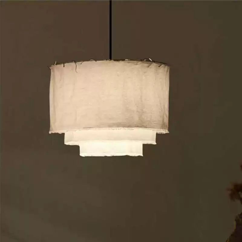 패브릭 팬던트 천장 대형 전등갓 전구 조명용 식당 책상 50cm 3단 - 상품 이미지