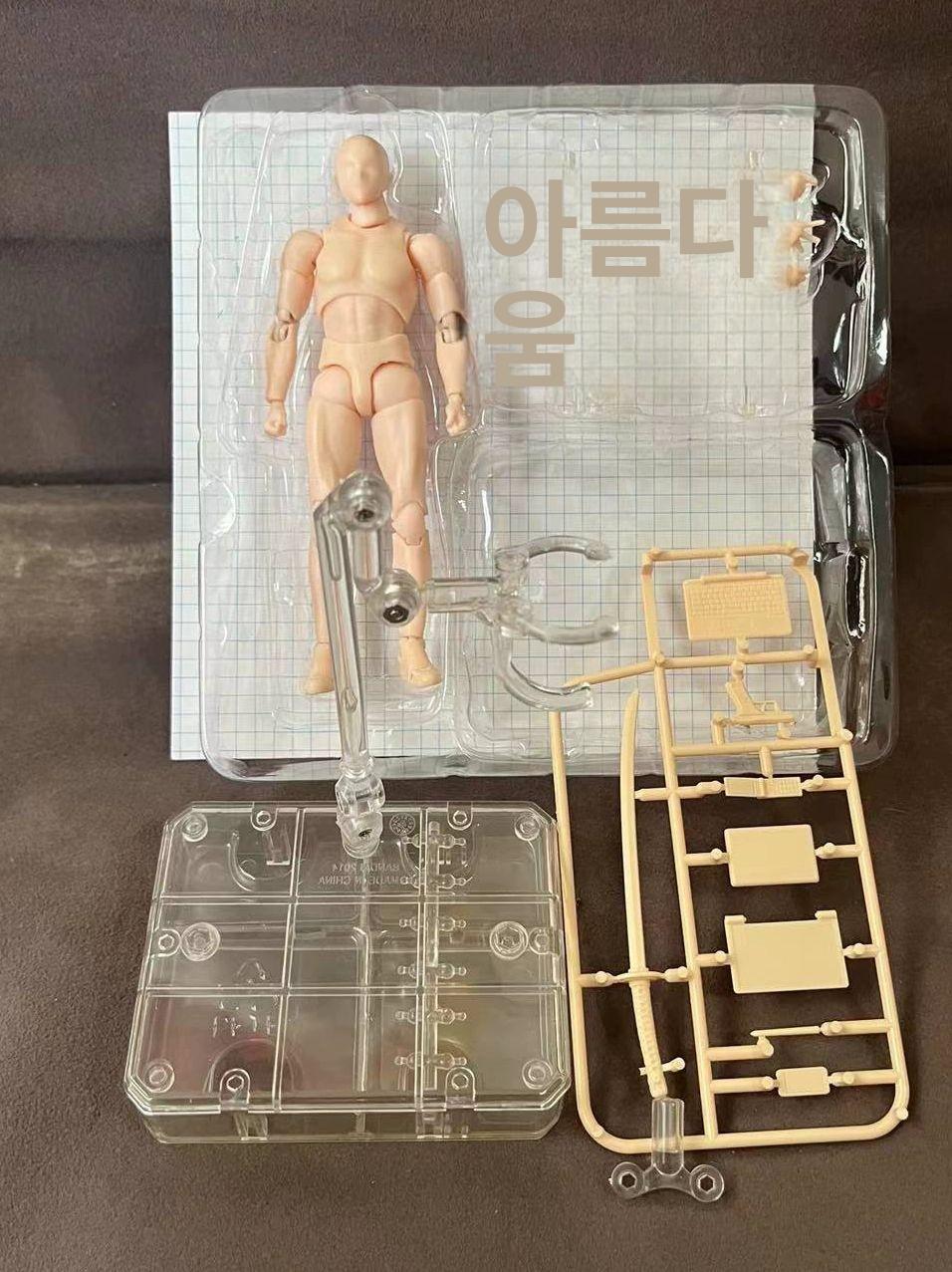 웹툰 스케치 모형 높이 인체 남 소묘 모션 드로잉 SHF 스킨 남성 프리미엄에디션 14cm - 상세 이미지 4