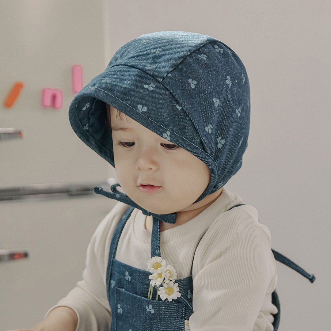 데님 봉봉 모자