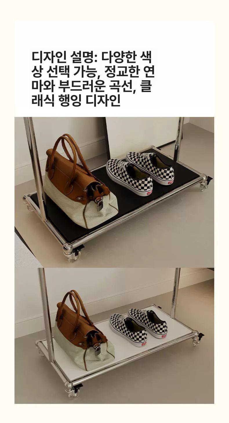 매장용 스탠드 파이프행거 철든아빠 백관 이동식행거 드레스룸 옷방 사무실 철제옷걸이 - 상세 이미지 2