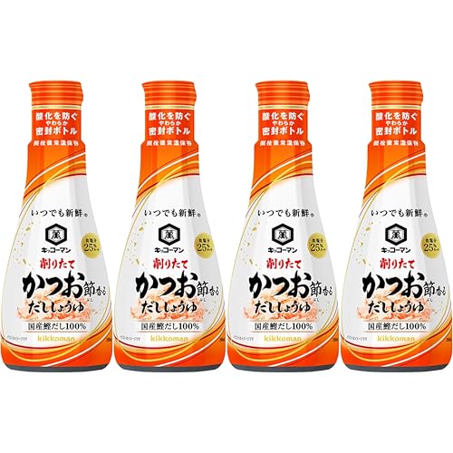 기꼬만 갓 깎은 가다랑어포 향 간장 200ml 4개