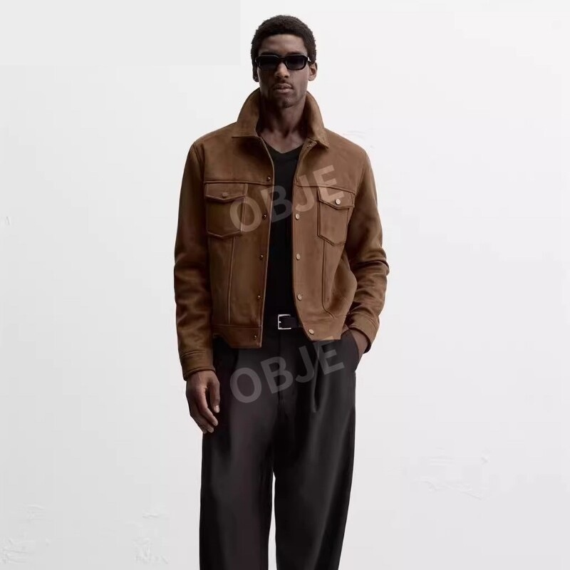 ZARA 남성 스웨이드 재킷 자라 워싱 비즈니스 아우터 캐주얼 봄 가을 이미지 6